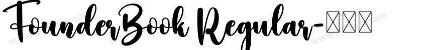FounderBook Regular字体转换